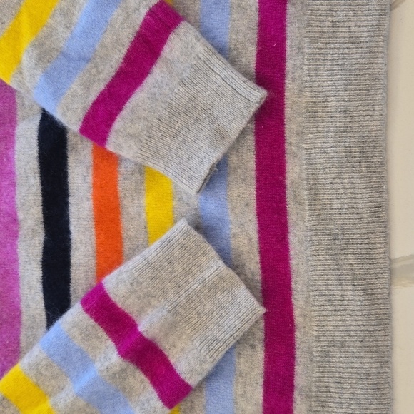 Charter Club Luxury Cashmere Striped Crewneck Sweater Size Large - Picture 6 of 8